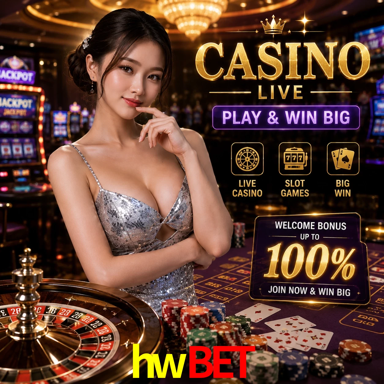 Aplicativo móvel hwbet para iOS e Android